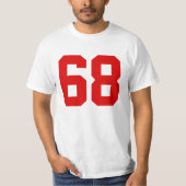 Gepersonaliseerde nummers Naam Rood T-shirt (Voorkant)