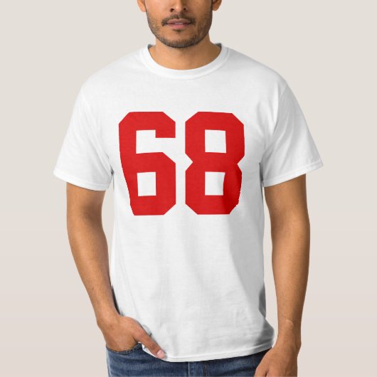Gepersonaliseerde nummers Naam Rood T-shirt (Voorkant)