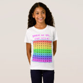 Gepersonaliseerde "Nummers zijn cool!" 1-100 Grafi T-shirt (Voorkant volledig)