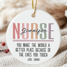 Gepersonaliseerde Nurse Appreciation Kerstmis