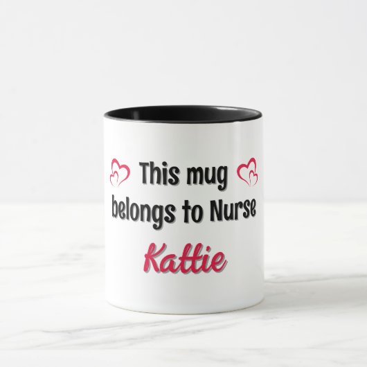 Gepersonaliseerde Nurse Coffee Mok Gift (Midden)