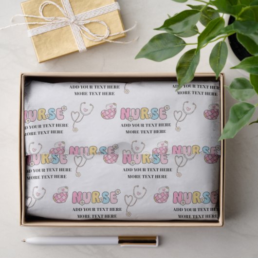 Gepersonaliseerde Nurse Gift Wrap Tissuepapier (Geschenk)