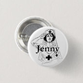 Gepersonaliseerde Nurse Graphics Button (Voorkant /achterkant)