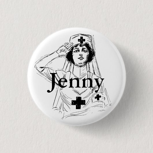 Gepersonaliseerde Nurse Graphics Button (Voorkant)
