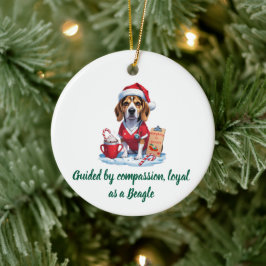Gepersonaliseerde Nurse Hondenliefhebber Beagle Ch Keramisch Ornament