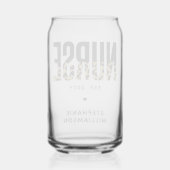 Gepersonaliseerde Nurse Leopard Print RN Afstudere Blikvorm Glas (Achterkant)