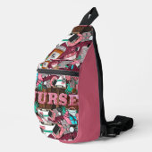 Gepersonaliseerde Nurse Medical Print Sling Bag (Rechterhoek)