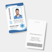 Gepersonaliseerde Nurse Practitioner Foto ID Bevei Badge (Voor- en achterkant)