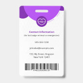 Gepersonaliseerde Nurse Practitioner NP Fotonaam Badge (Back)