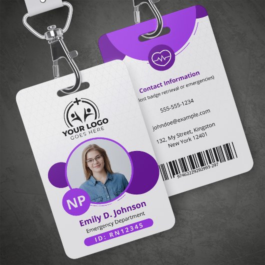 Gepersonaliseerde Nurse Practitioner NP Fotonaam Badge