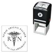 Gepersonaliseerde Nurse Rubber Stamp w / Caduceus  Zelfinktende Stempel (In situ)