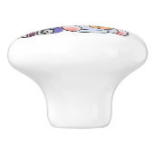 Gepersonaliseerde Nursery Art - Bunny Keramische Knop (Zijkant)