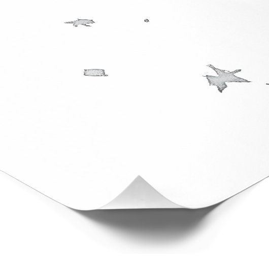 Gepersonaliseerde Nursery Art – Elephant on a Clou Perfect Poster (Hoek)