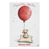 Gepersonaliseerde Nursery Art - Puppy op een kusse Perfect Poster (Voorkant)