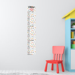 Gepersonaliseerde Nursery Ruler Groeikaarten Poster