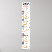 Gepersonaliseerde Nursery Ruler Groeikaarten Poster (Voorkant)