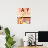 Gepersonaliseerde Nursery Stuffed Animals Nieuw Ba Poster (Thuiskantoor)