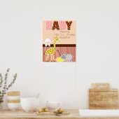 Gepersonaliseerde Nursery Stuffed Animals Nieuw Ba Poster (Keuken)