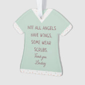 Gepersonaliseerde Nursing Scrub Top Kerst Ornament (voorkant)