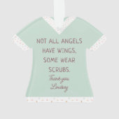 Gepersonaliseerde Nursing Scrub Top Kerst Ornament (achterkant)
