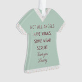 Gepersonaliseerde Nursing Scrub Top Kerst Ornament (voorkant)