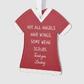 Gepersonaliseerde Nursing Scrub top Kerst Ornament (voorkant)