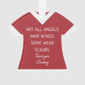 Gepersonaliseerde Nursing Scrub top Kerst Ornament (achterkant)