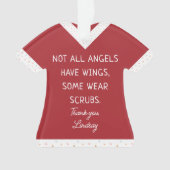 Gepersonaliseerde Nursing Scrub top Kerst Ornament (voorkant)
