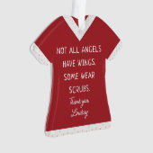 Gepersonaliseerde Nursing Scrub top Kerst Ornament (voorkant)