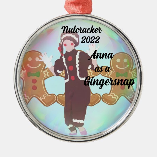 Gepersonaliseerde Nutcracker Ornament - Gingersnap (Voorkant)