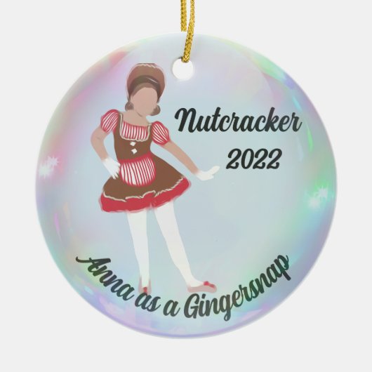 Gepersonaliseerde Nutcracker Ornament - Gingersnap (Voorkant)