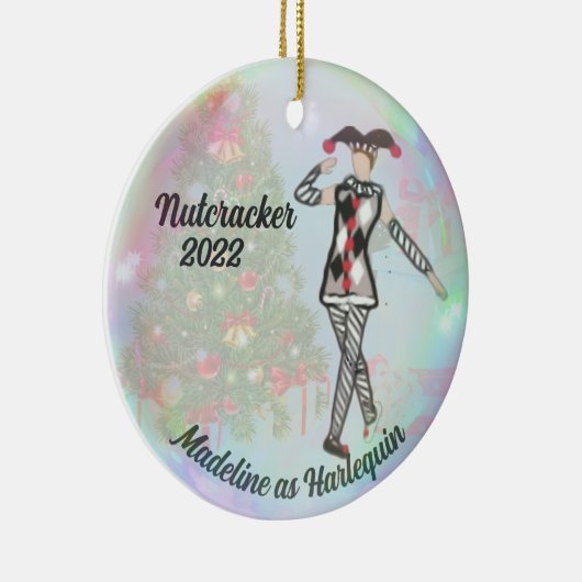 Gepersonaliseerde Nutcracker Ornament - Harlequin (Rechts)