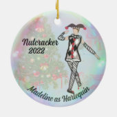 Gepersonaliseerde Nutcracker Ornament - Harlequin (Achterkant)