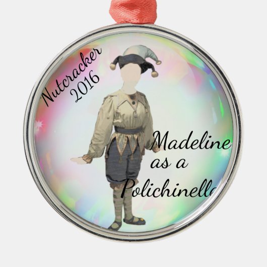 Gepersonaliseerde Nutcracker Ornament- Polichinell Metalen Ornament (Voorkant)