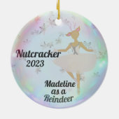Gepersonaliseerde Nutcracker Ornament - Sneeuwkoni (Achterkant)