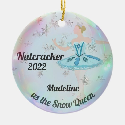Gepersonaliseerde Nutcracker Ornament - Sneeuwkoni (Voorkant)