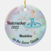 Gepersonaliseerde Nutcracker Ornament - Sneeuwkoni (Achterkant)