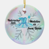 Gepersonaliseerde Nutcracker Ornament - Sneeuwkoni (Voorkant)