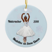 Gepersonaliseerde Nutcracker Ornament - Sneeuwkoni (Voorkant)