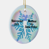 Gepersonaliseerde Nutcracker Ornament - Sneeuwprin (Rechts)
