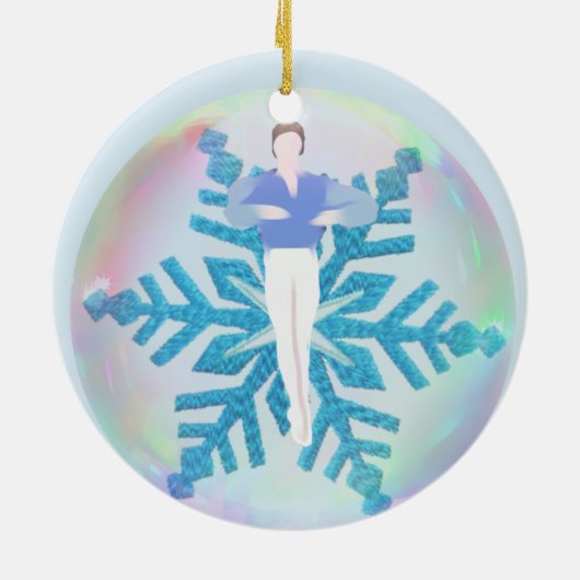 Gepersonaliseerde Nutcracker Ornament - Sneeuwprin (Achterkant)