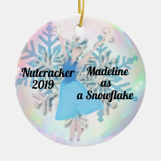Gepersonaliseerde Nutcracker Ornament - Snowflake (Voorkant)