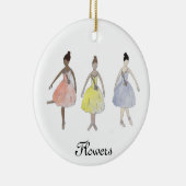 Gepersonaliseerde Nutcracker Waltz van de Bloemen Keramisch Ornament (Rechts)