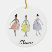Gepersonaliseerde Nutcracker Waltz van de Bloemen Keramisch Ornament (Voorkant)
