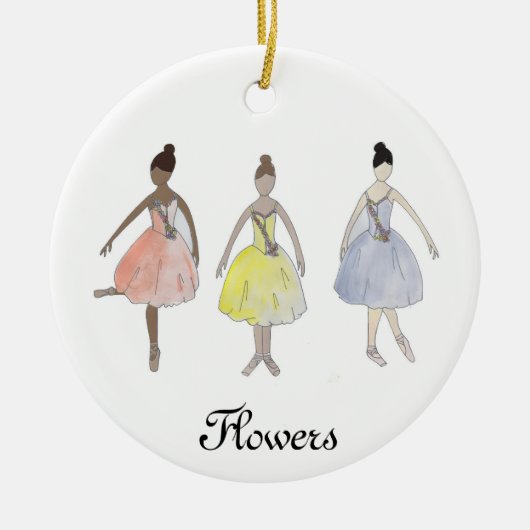 Gepersonaliseerde Nutcracker Waltz van de Bloemen Keramisch Ornament (Voorkant)