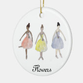 Gepersonaliseerde Nutcracker Waltz van de Bloemen Keramisch Ornament (Links)