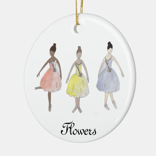 Gepersonaliseerde Nutcracker Waltz van de Bloemen Keramisch Ornament (Links)