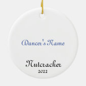 Gepersonaliseerde Nutcracker Waltz van de Bloemen Keramisch Ornament (Achterkant)