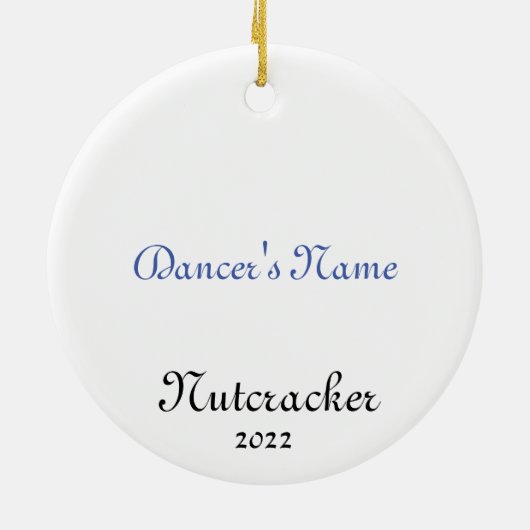 Gepersonaliseerde Nutcracker Waltz van de Bloemen Keramisch Ornament (Achterkant)
