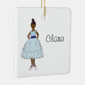 Gepersonaliseerde Nutkraker Ballet Clara Keramisch Ornament (Rechts)